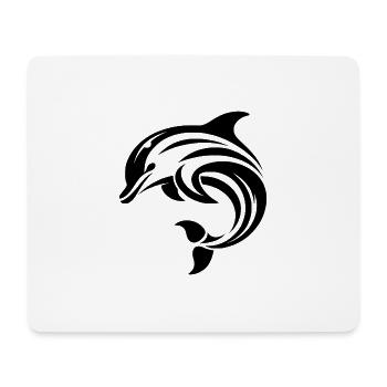 Elegant dynamic dolphin in leap - Mouse Pad (horizontal) - white - Front