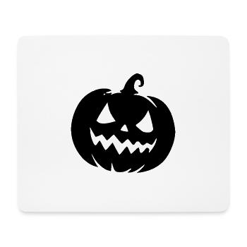 Freche magische Kürbis Laterne mit frechem Grinsen - Mousepad (Querformat) - Weiß - Vorne