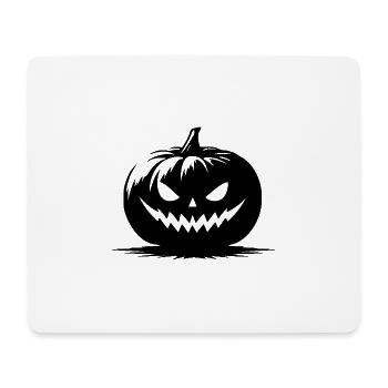 Lustige Kürbis Laterne mit frechem Grinsen - Mousepad (Querformat) - Weiß - Vorne