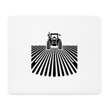 Traktor und Symmetrie im Ackerbau Agrartechnik - Mousepad (Querformat) - Weiß - Vorne
