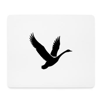 Cygne volant élégant - Tapis de souris (format paysage) - blanc - Devant