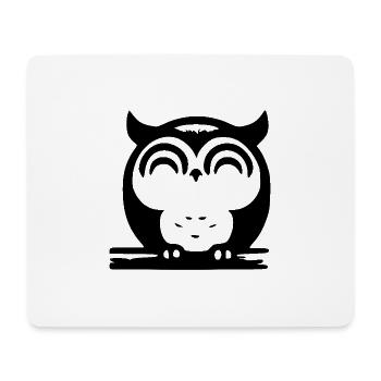 Niedliche schlafende Eule - Mousepad (Querformat) - Weiß - Vorne