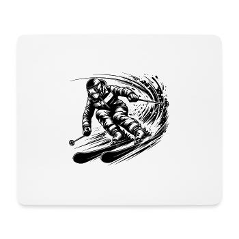 Skiing Competition Rivalry and sportsmanship - Mouse Pad (horizontal) - white - Front
