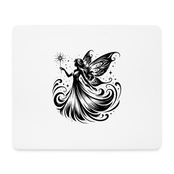 Imaginative Silhouettes Wings and Sparkle Fairy - Mouse Pad (horizontal) - white - Front