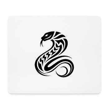 Tribal Tattoo Style gefährliche Schlange - Mousepad (Querformat) - Weiß - Vorne