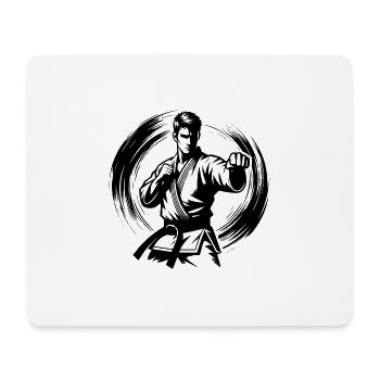 Asiatische Kampfkunst Selbstverteidigung Karate - Mousepad (Querformat) - Weiß - Vorne
