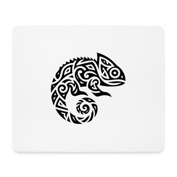 Niedliche Chamäleon Tattoo Verkleidung - Mousepad (Querformat) - Weiß - Vorne