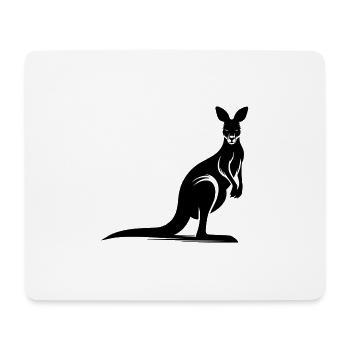 Silhouette eines anmutigen Kängurus - Mousepad (Querformat) - Weiß - Vorne