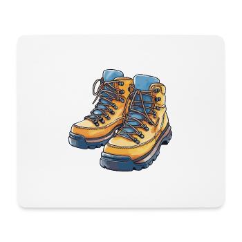 Hiking Boots - Mouse Pad (horizontal) - white - Front