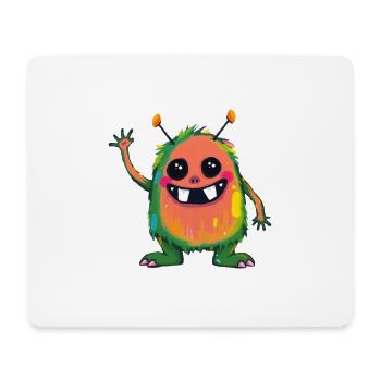 Bunte Monsterkunst - Niedlicher & verspielter Charakter - Mousepad (Querformat) - Weiß - Vorne