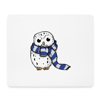 Schneeeule Blau-Weiß - Mousepad (Querformat) - Weiß - Vorne