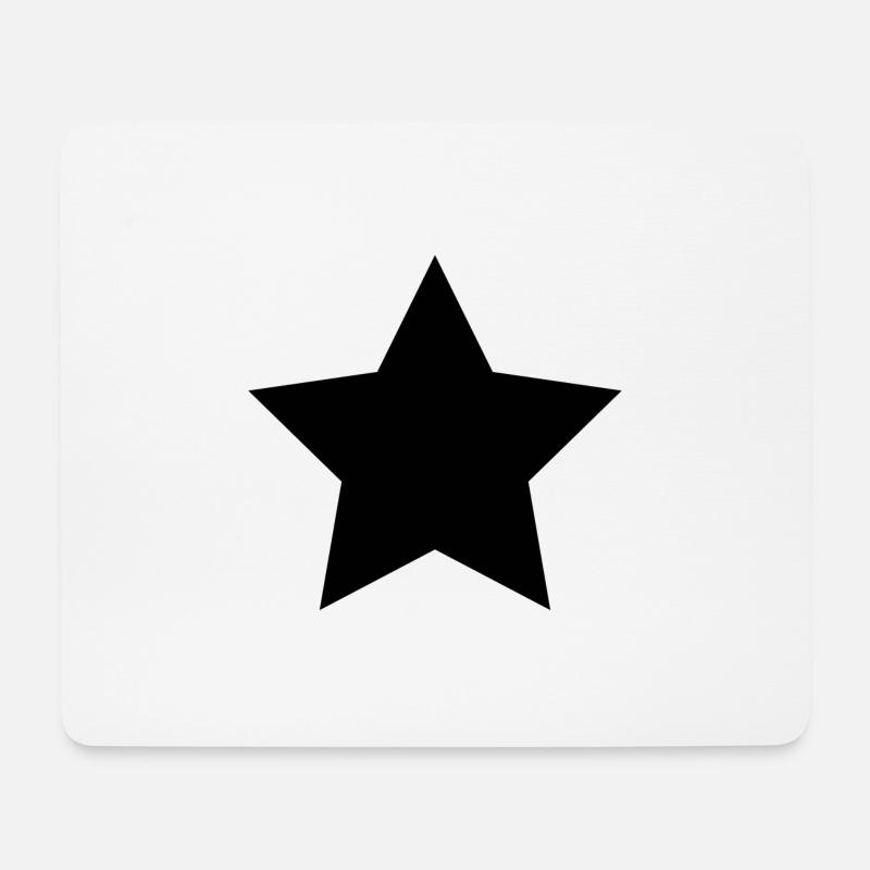 Star black - Mouse Pad (horizontal) - white