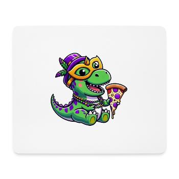 Mardi Gras T-Rex, Dinosaur Carnival, Colorful - Mouse Pad (horizontal) - white - Front