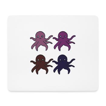 oktopus 4fach - Mousepad (Querformat) - Weiß - Vorne