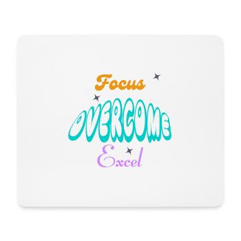 Fucus, Overcome, Excel typography - Mouse Pad (horizontal) - white - Front
