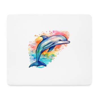 Delphin - Mousepad (Querformat) - Weiß - Vorne