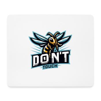 Gaming Logo Aggressive Bee Don't Touch - Mouse Pad (horizontal) - white - Front