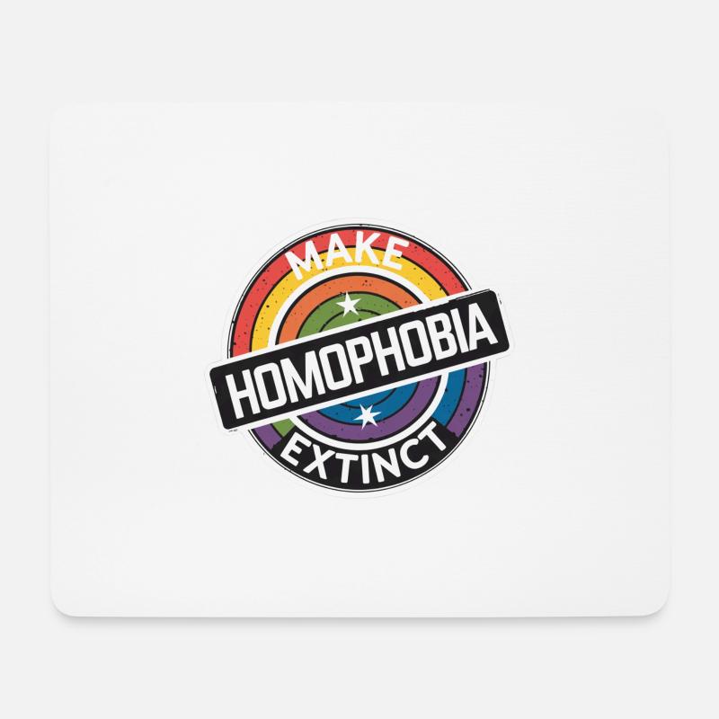 Make Homophobia Extinct 9 - Mousepad (Querformat) - Weiß