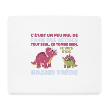 Zukunft Big Brother Dinosaurier Big Brother Geschenk - Mousepad (Querformat) - Weiß - Vorne