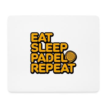 Eat sleep padel repeat 2 - Mousepad (Querformat) - Weiß - Vorne