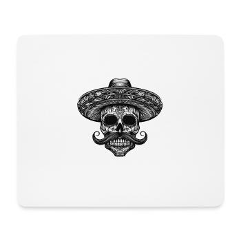 Sombrero Mexican Skull - Mouse Pad (horizontal) - white - Front