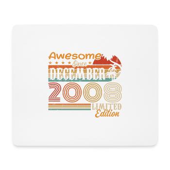 Retro Vintage Legendary Birthday December 2008 - Mouse Pad (horizontal) - white - Front