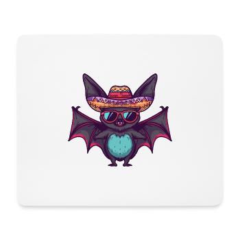 Bat Funny Sombrero - Mouse Pad (horizontal) - white - Front