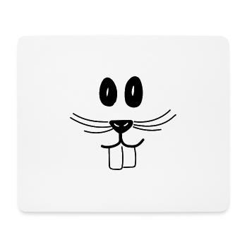 Lapin de Pâques - Tapis de souris (format paysage) - blanc - Devant