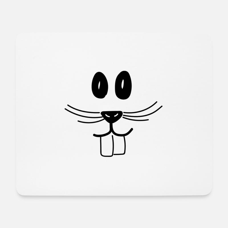 Oster Hase - Mousepad (Querformat) - Weiß