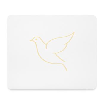 Illustration de colombe minimaliste et élégante - Tapis de souris (format paysage) - blanc - Devant