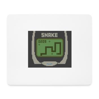 Retro Snake aus dem Handy der 90er Jahre - Mousepad (Querformat) - Weiß - Vorne