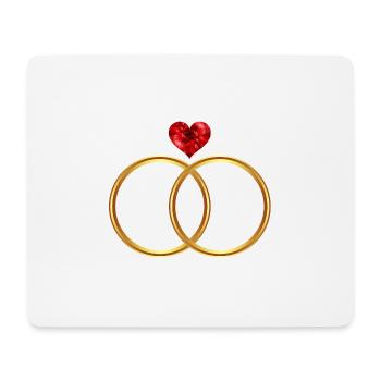 wedding anniversary, bridal shower, l - Mouse Pad (horizontal) - white - Front