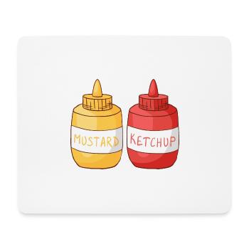 Senf Ketchup - Mousepad (Querformat) - Weiß - Vorne