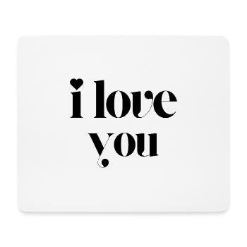 Ich liebe dich - Mousepad (Querformat) - Weiß - Vorne