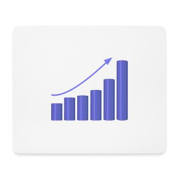 Growth chart with dynamic slope - Mouse Pad (horizontal) - white - Front