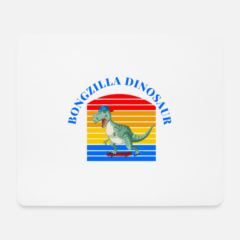 "Fanny von Bongzilla: Entdecke den Dinosaurier-Spaß!" 🦕 - Mousepad (Querformat) - Weiß