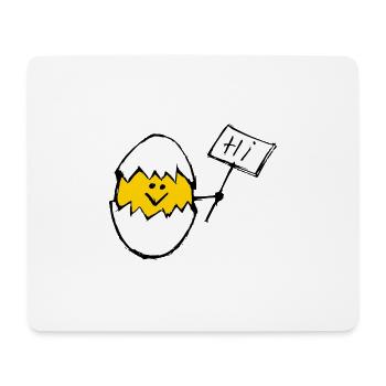 Hi Egg Design Weiße Schale - Mousepad (Querformat) - Weiß - Vorne