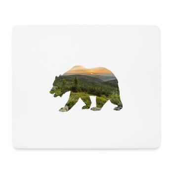 Baer2 im Wald - Mousepad (Querformat) - Weiß - Vorne