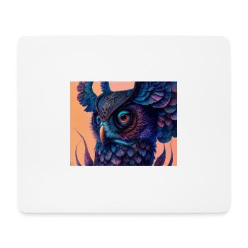 Eule - Mousepad (Querformat) - Weiß - Vorne