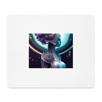 Blumen Frau - Mousepad (Querformat) - Weiß - Vorne
