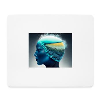 Eis Kopf - Mousepad (Querformat) - Weiß - Vorne