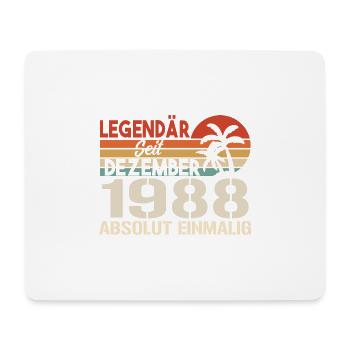 Legendär Seit Dezember 1988 Absolut Einmalig 1988 - Mousepad (Querformat) - Weiß - Vorne