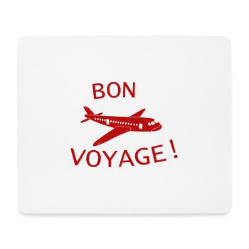 Avion Rouge Bon Voyage Illustration - Tapis de souris (format paysage) - blanc - Devant