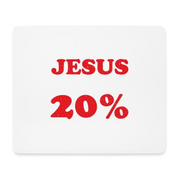 Jesus Tips 20% 5 - Mousepad (Querformat) - Weiß - Vorne