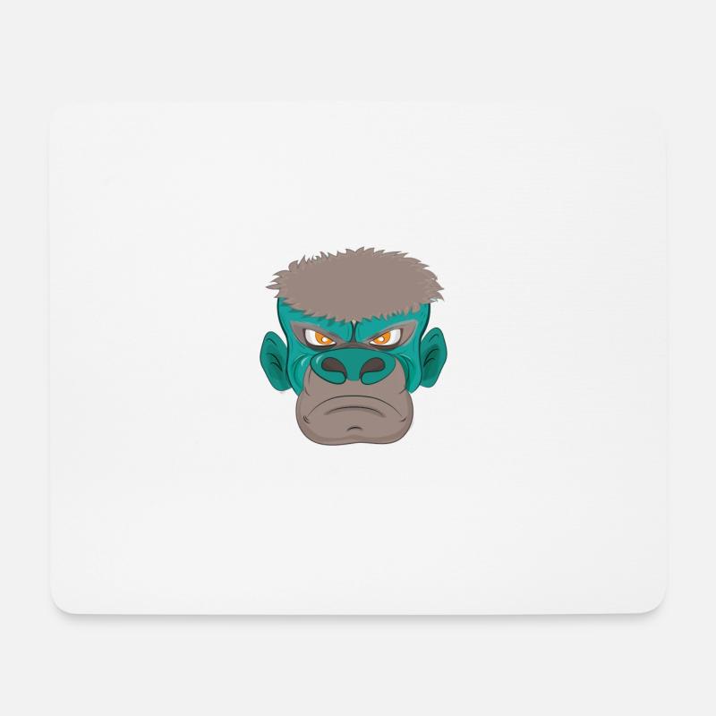 Wütender Gorilla - Mousepad (Querformat) - Weiß