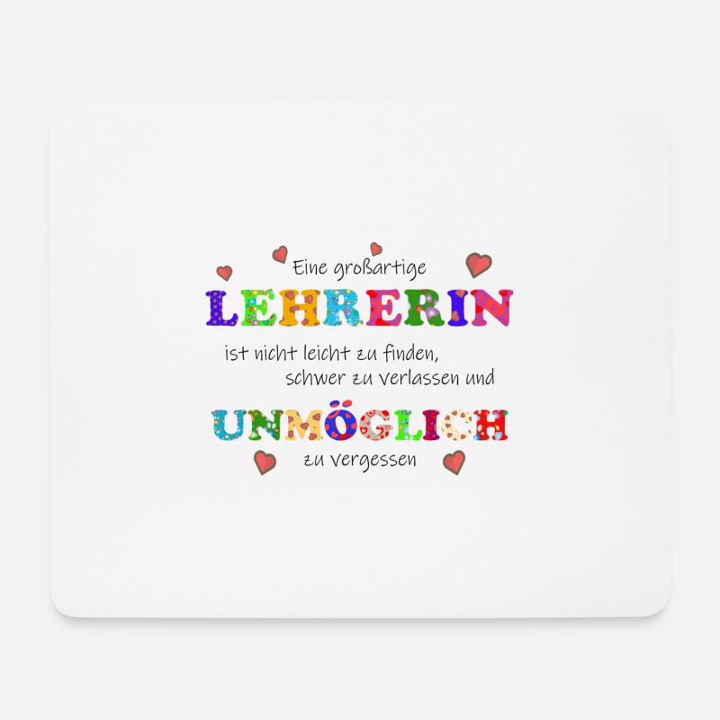 Eine großartige Lehrerin, unmöglich zu vergessen - Mousepad (Querformat) - Weiß
