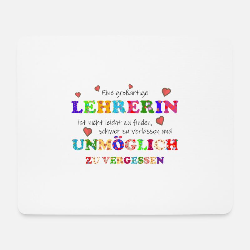 Eine großartige Lehrerin, unmöglich zu vergessen - Mousepad (Querformat) - Weiß