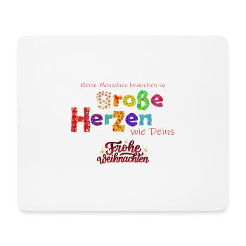 Kleine Menschen brauchen große Herzen - XMAS Danke - Mousepad (Querformat) - Weiß - Vorne