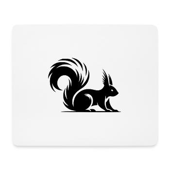 Dessin de style tatouage d’écureuil - Tapis de souris (format paysage) - blanc - Devant