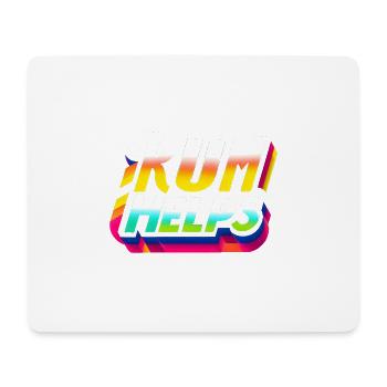 Rum Helps 9 - Mousepad (Querformat) - Weiß - Vorne